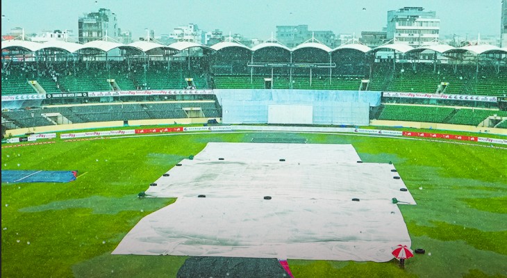 মিরপুর টেস্টের চতুর্থ দিনেও বৃষ্টির বাগড়া
